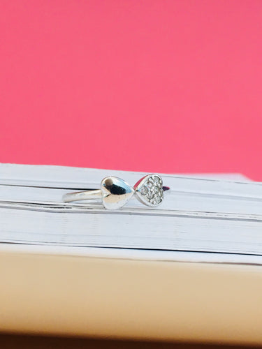 925 Heart Bow Silver Ring